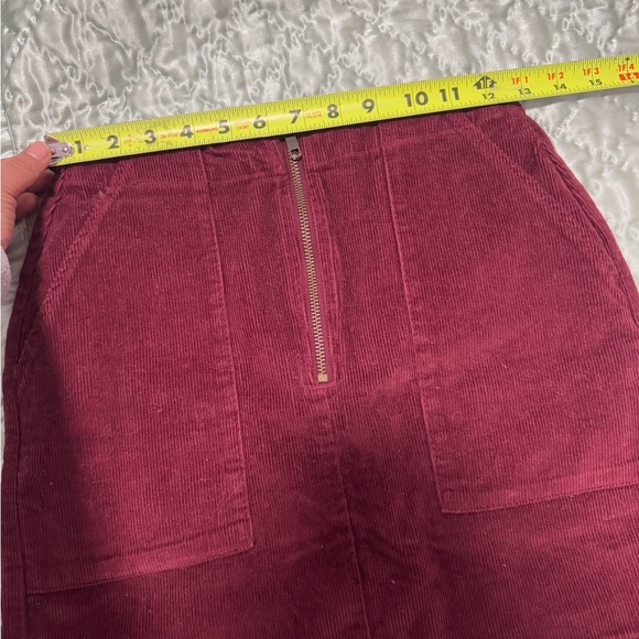Burgundy Wild Fable Mini Skirt size 00 - Picture 4 of 5